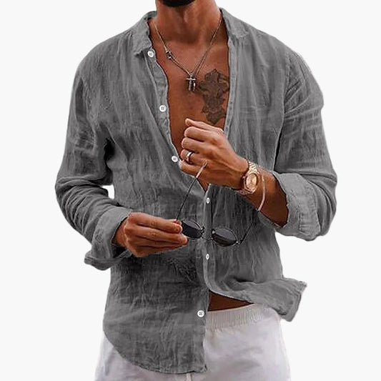 Camisa casual para hombre con cuello con solapa – Estilo informal para día a día y vacaciones
