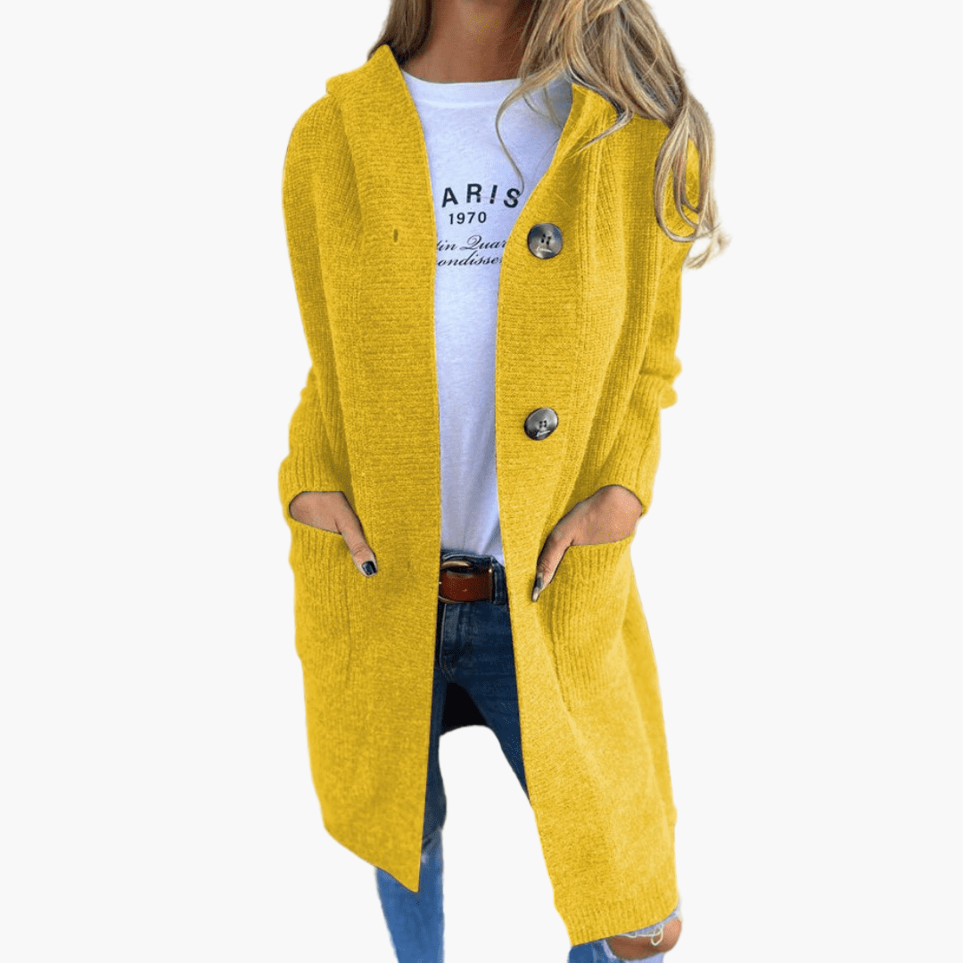 Damen Strickjacke Lang – Modischer Alltags-Cardigan für Büro und Freizeit
