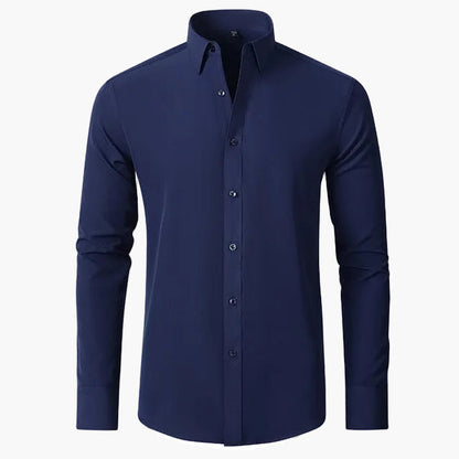 Camisa de negocios para hombre – Clásica moderna, antiarrugas, transpirable, ideal para oficina y día a día