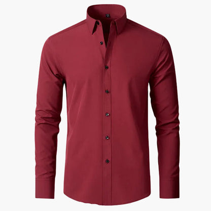 Camisa de negocios para hombre – Clásica moderna, antiarrugas, transpirable, ideal para oficina y día a día