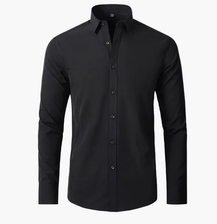 Camisa de negocios para hombre – Clásica moderna, antiarrugas, transpirable, ideal para oficina y día a día