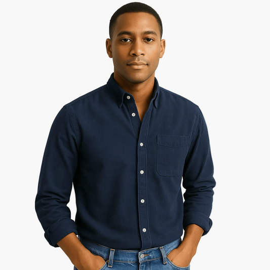 Camisa de manga larga para hombre – Estilo clásico para oficina y uso diario