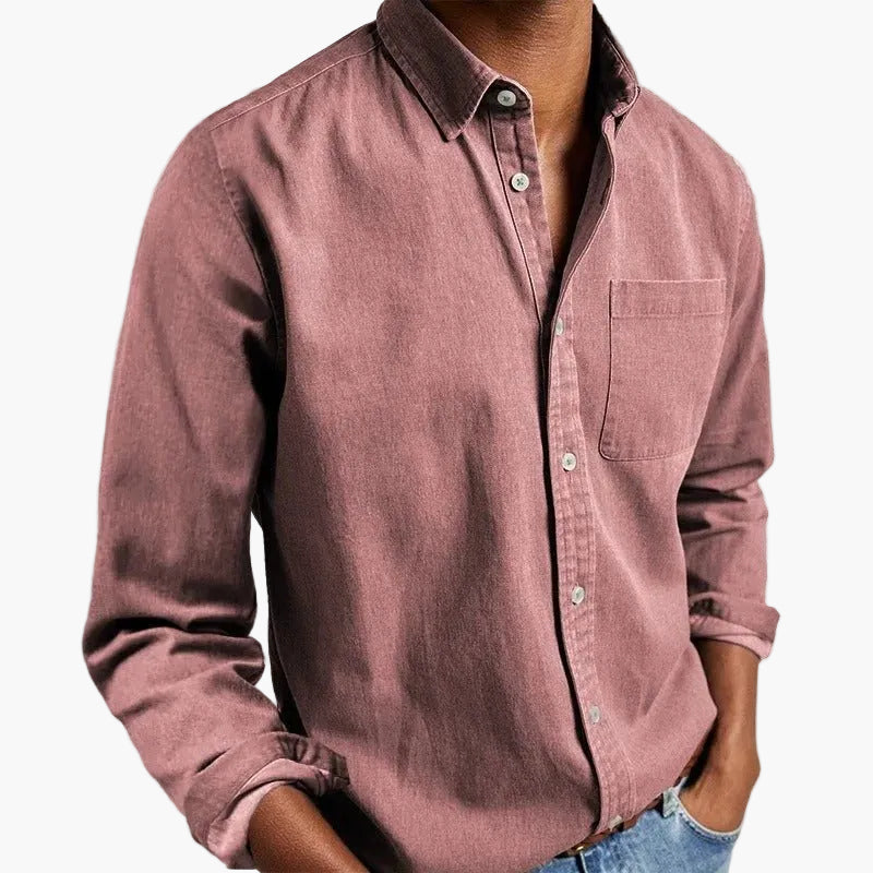 Camisa de manga larga para hombre – Estilo clásico para oficina y uso diario