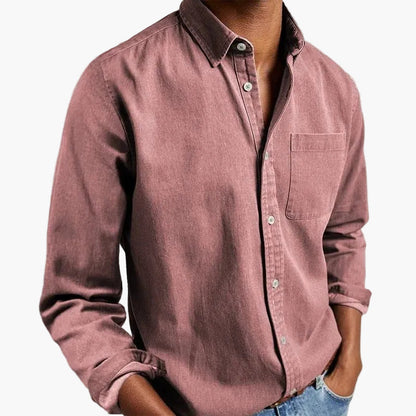 Camisa de manga larga para hombre – Estilo clásico para oficina y uso diario
