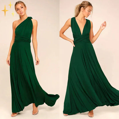 Damen Abendkleid Elegant Wickel Maxikleid Rückenfrei für besondere Anlässe