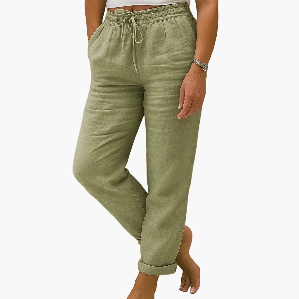 Damen Freizeithose mit modernem Schnitt – Bequeme, stilvolle Hose für Alltag und Urlaub