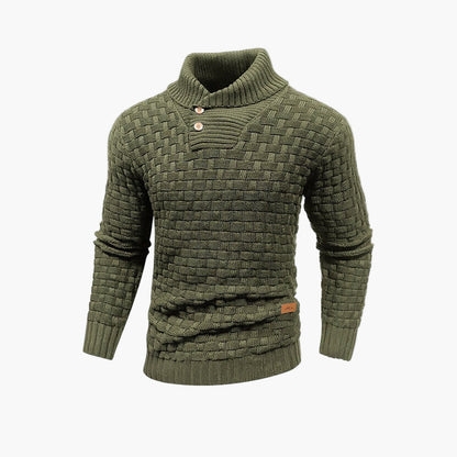 Maglione alla moda da uomo con bottoni – Look casual elegante per autunno e inverno