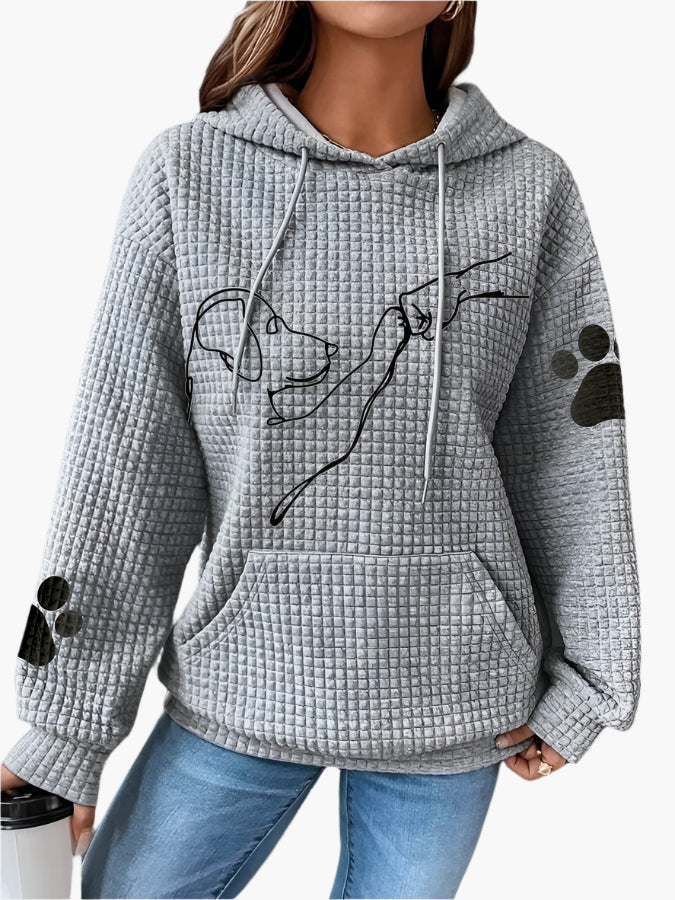 Damen Kapuzenpullover mit Hundemotiv – Bequemer Hoodie für Hundeliebhaber, Freizeit & Alltag