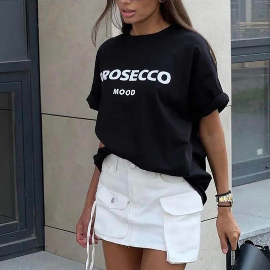 Barbara - Oversized T-shirt med grafiskt tryck