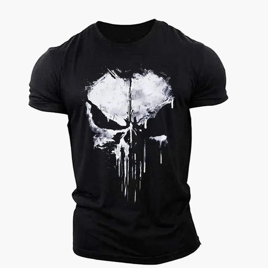 Herren T-Shirt mit Totenkopf Motiv – Urban Streetwear und Fitness Look