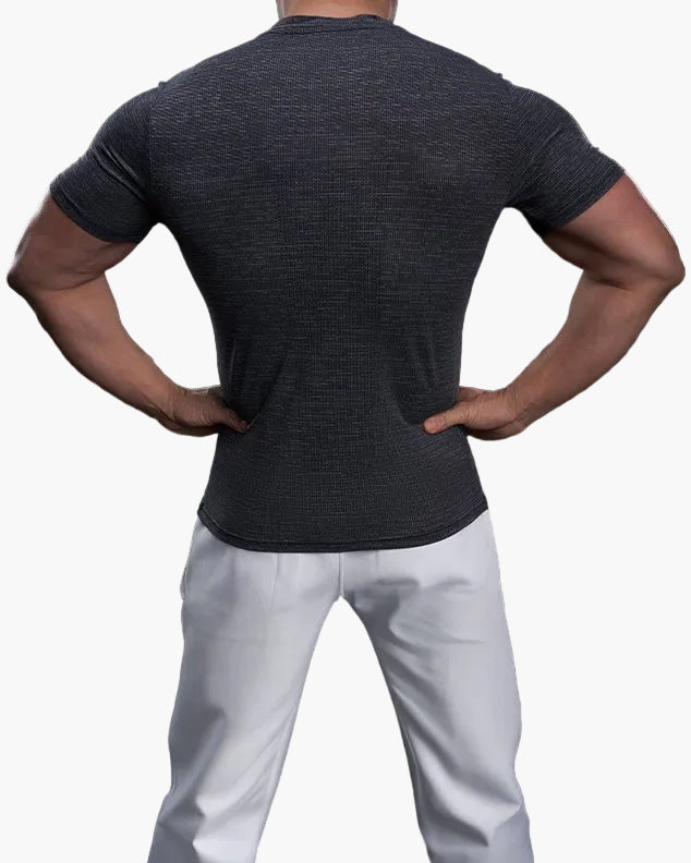 Męska sportowa koszulka Performance – oddychająca koszulka fitness na trening i czas wolny – dopasowany krój