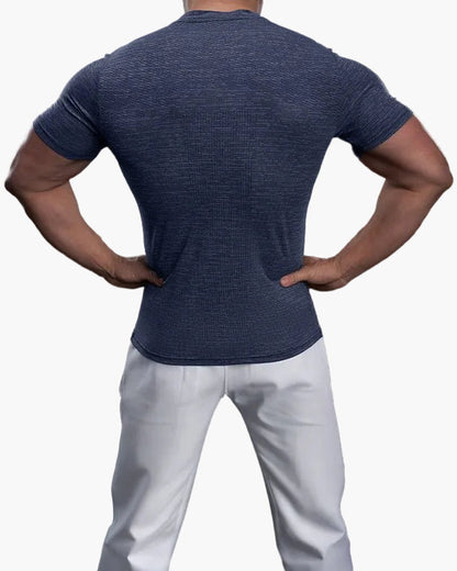 Męska sportowa koszulka Performance – oddychająca koszulka fitness na trening i czas wolny – dopasowany krój