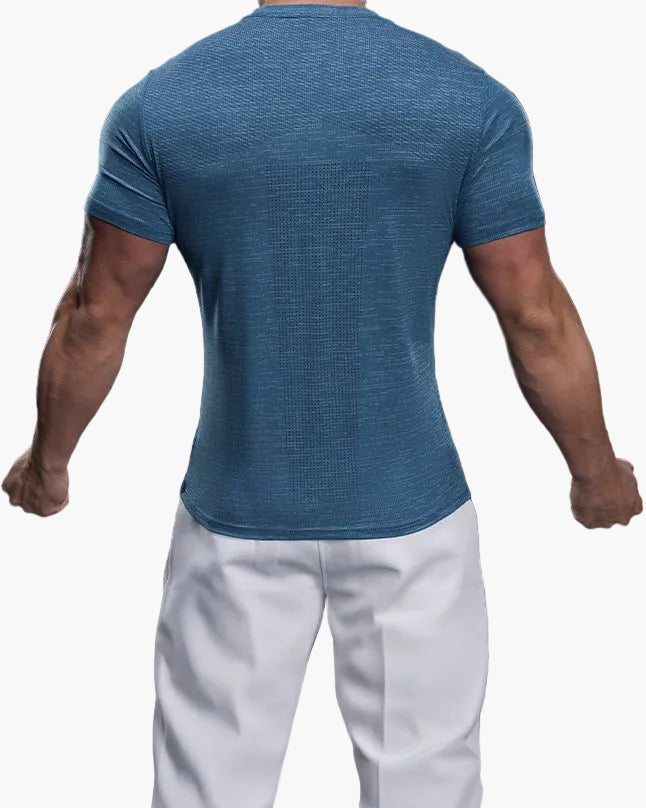 Męska sportowa koszulka Performance – oddychająca koszulka fitness na trening i czas wolny – dopasowany krój