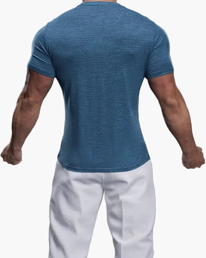 Męska sportowa koszulka Performance – oddychająca koszulka fitness na trening i czas wolny – dopasowany krój