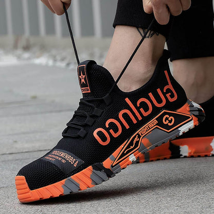 Herren Sicherheits-Arbeitsschuhe mit Stahlkappe – Sportlicher Komfort für Bau & Outdoor