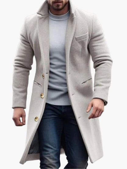 Manteau long d'hiver pour hommes – Manteau d'élégance classique pour affaires et loisirs