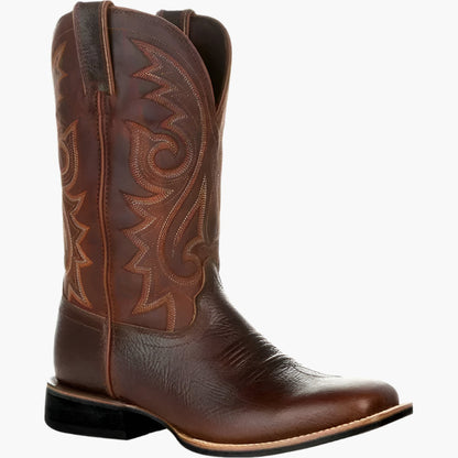 Heren Cowboy Westernlaarzen – Klassieke Kunstleren Boots voor Dagelijks Gebruik & Country-Style