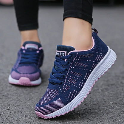 Dames Sneakers – Ademend Vrijetijdsschoenen voor dagelijks gebruik en sport, modieus & comfortabel