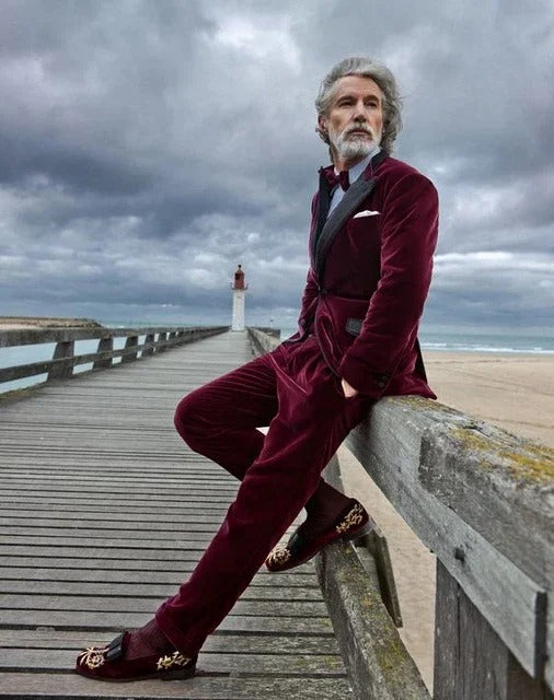 Elegante Herren Sommerjacke mit Schmaler Passform und Kontrastierendem Revers