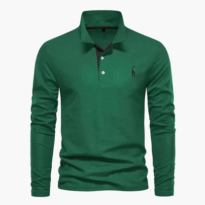 Heren Lange Mouw Polo Shirt – Klassieke Stijl voor Dagelijks Gebruik en Kantoor