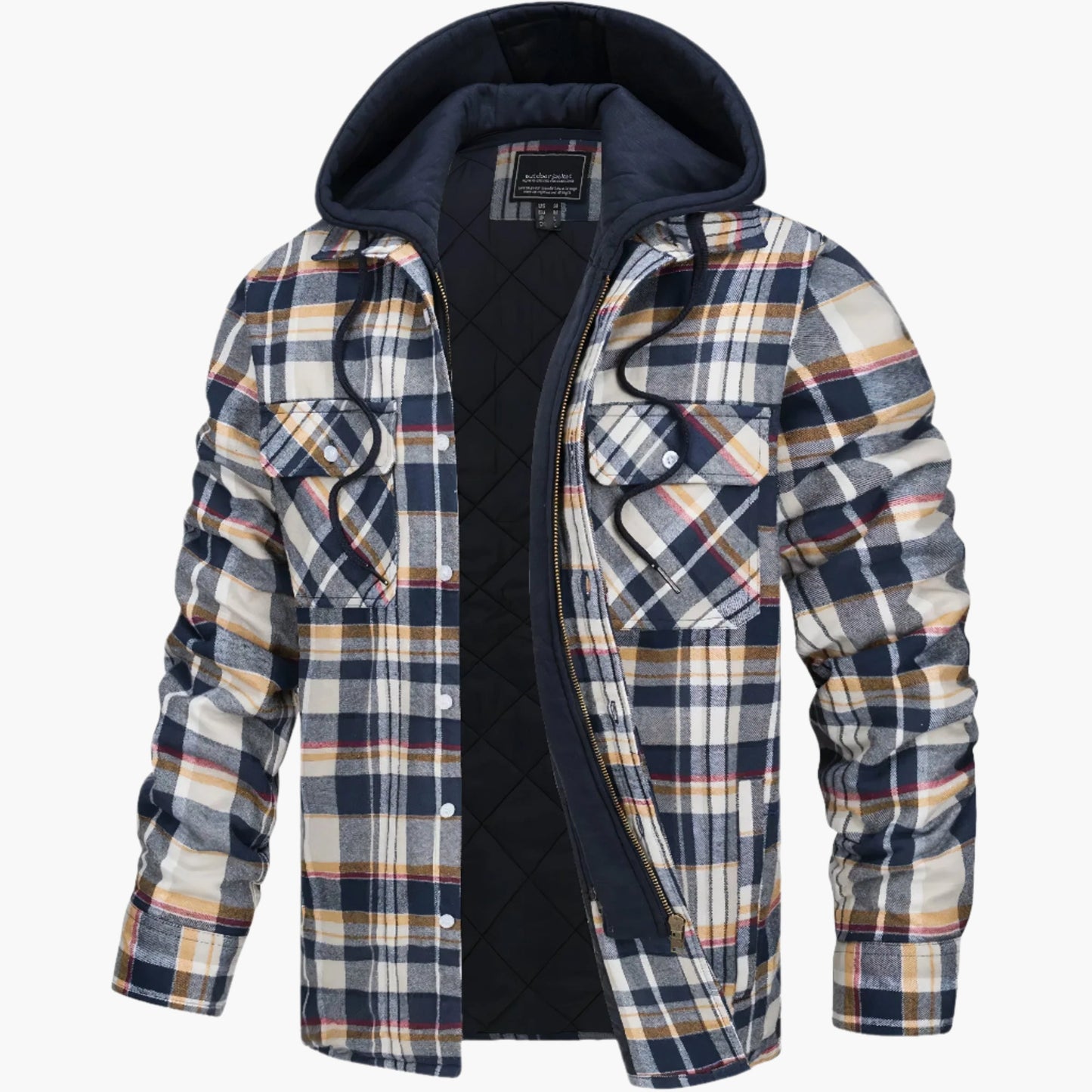 Herren Winter Flanelljacke mit Kapuze – Modischer, Gefütterter Freizeitmantel für Herbst & Winter