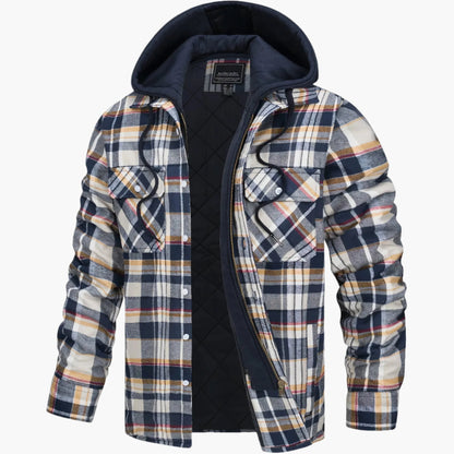Herren Winter Flanelljacke mit Kapuze – Modischer, Gefütterter Freizeitmantel für Herbst & Winter
