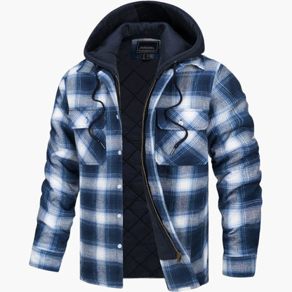 Herren Winter Flanelljacke mit Kapuze – Modischer, Gefütterter Freizeitmantel für Herbst & Winter