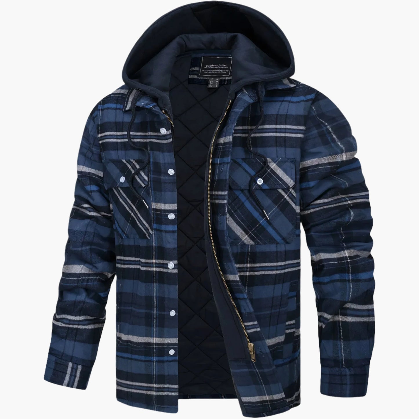 Herren Winter Flanelljacke mit Kapuze – Modischer, Gefütterter Freizeitmantel für Herbst & Winter