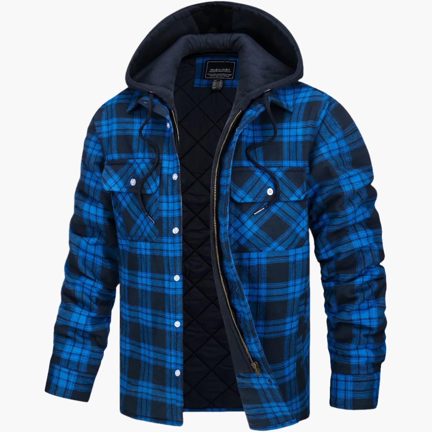 Herren Winter Flanelljacke mit Kapuze – Modischer, Gefütterter Freizeitmantel für Herbst & Winter