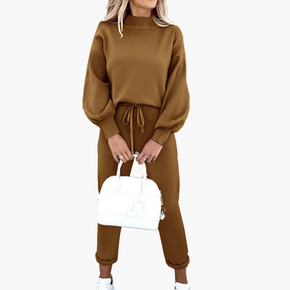 Set loungewear da donna con maglione oversize e pantaloni da jogging – Outfit casual comodo