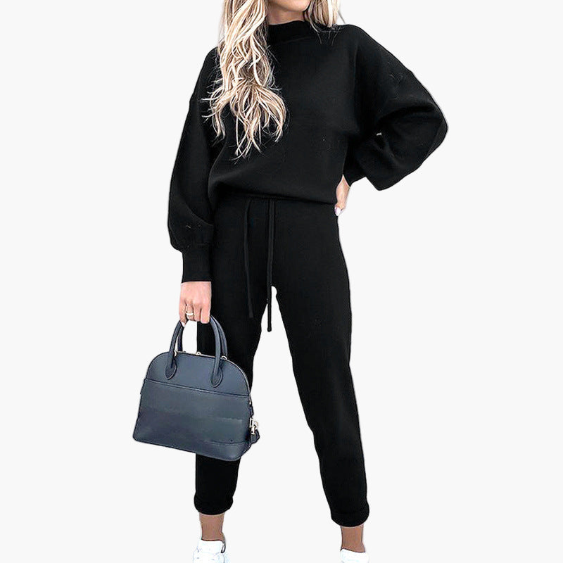 Set loungewear da donna con maglione oversize e pantaloni da jogging – Outfit casual comodo